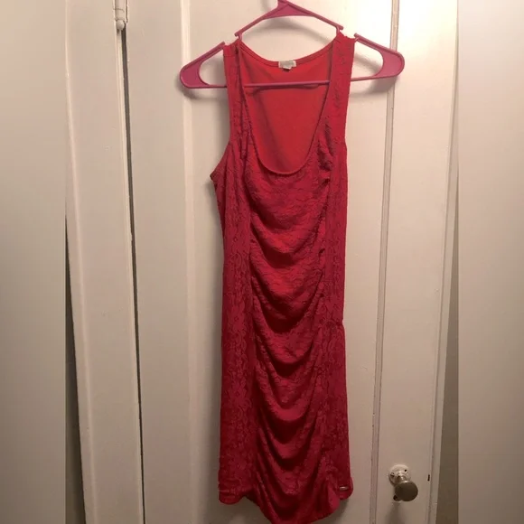 guess red lace dress Guess lace Red dress